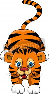 Fototapete Kinder-muster tiger