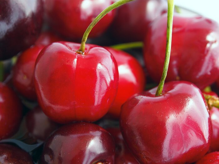 Fototapete Kirschen im Makromaßstab