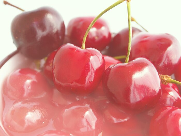 Fototapete Kirschfrüchte in der Schale