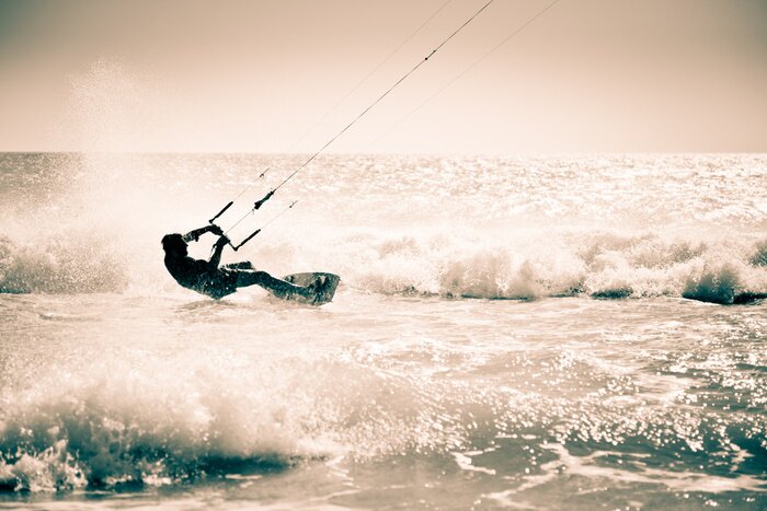 Fototapete Kitesurfing Retro