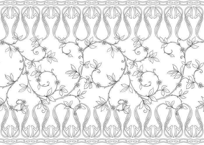 Fototapete Klassische Blumenverzierung