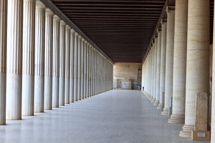 Fototapete Klassische Marmor-Säulen 3D