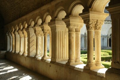 Fototapete Klassische Säulen bei italienischem Garten