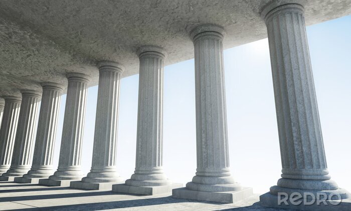 Fototapete Klassische Säulen mit Himmelhintergrund