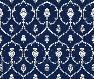 Fototapete Klassischer Blumenstil des Damastes