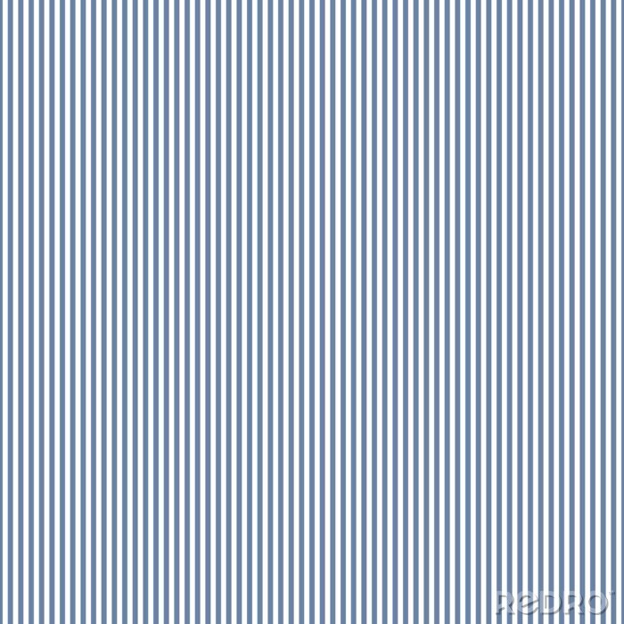 Fototapete Klassisches Muster mit dünnen blauen Streifen