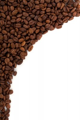 Fototapete Komposition aus Kaffee auf weißem Hintergrund