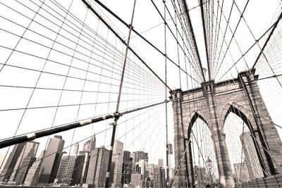 Fototapete Konstruktion von Brooklyn Bridge