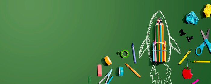 Fototapete Konzept der Rückkehr zur Schule