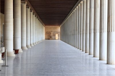 Fototapete Korridor mit Säulen im Museum