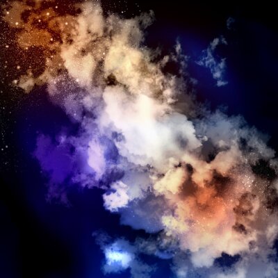 Fototapete Kosmische Nebelwolken in Kosmos