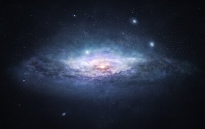 Kosmos mit einer augenförmigen Galaxie