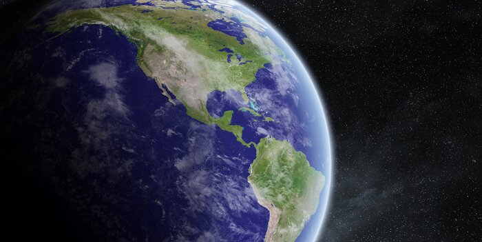 Fototapete Kosmos und Planet Erde