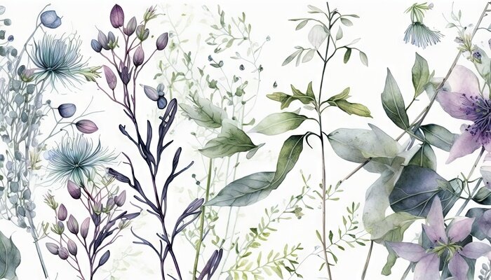 Fototapete Kräuterrabatt