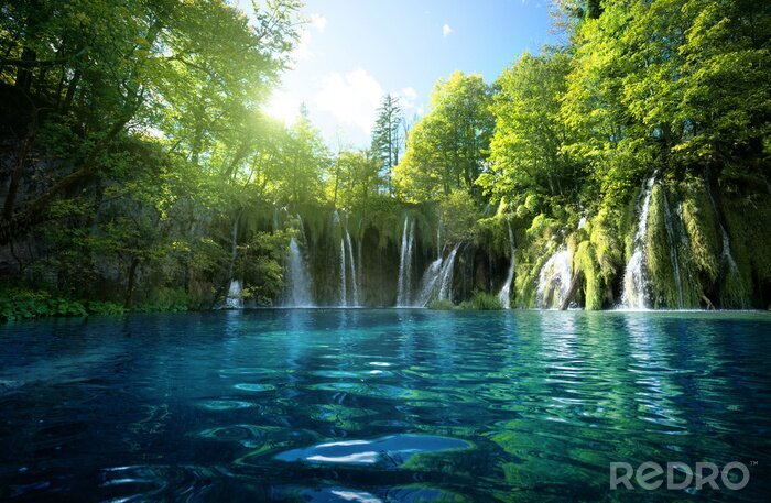 Fototapete Kroatische Oase mit Wasserfall