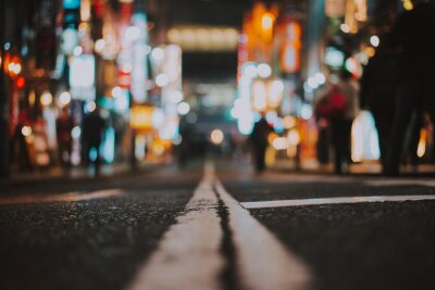 Fototapete Künstlerische Aufnahme der Straße von Tokio