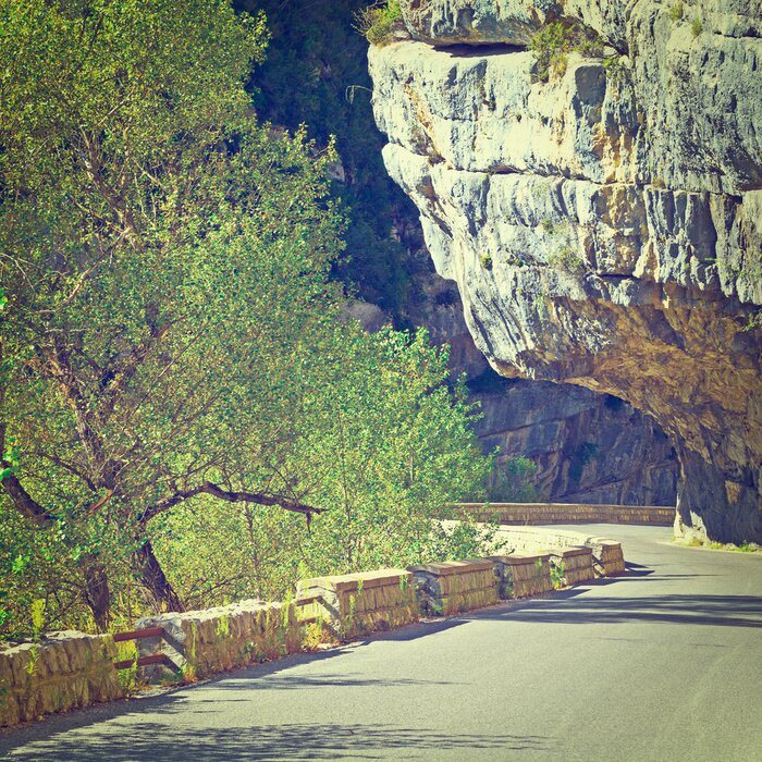 Fototapete Kurve am Abgrund