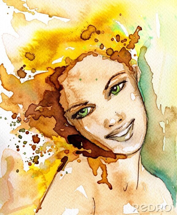 Fototapete Lächelndes Mädchen