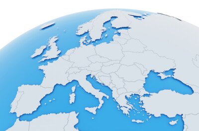 Landkarte Europa auf der Erdkugel