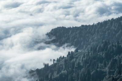 Fototapete Landschaf Berge  in den Wolken