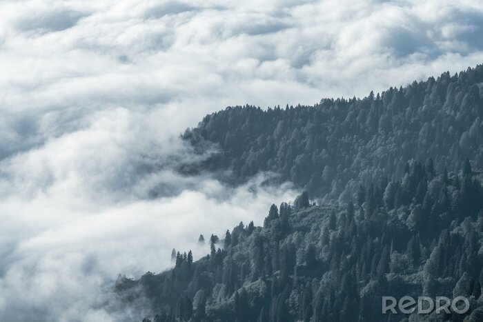 Fototapete Landschaf Berge  in den Wolken