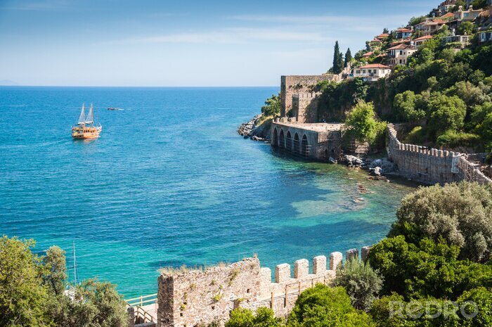 Fototapete Landschaft aufs Meer von der Türkei aus
