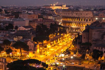 Landschaft des nächtlichen Rom