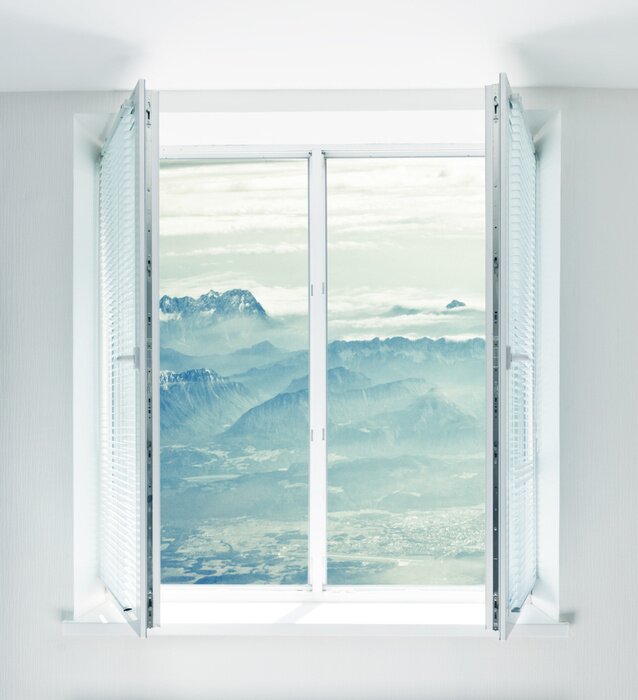 Fototapete Landschaft hinter nebel