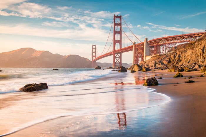 Fototapete Landschaft mit Blick auf die Golden Gate Brücke