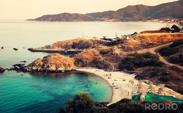 Fototapete Landschaft mit einer griechischen Insel