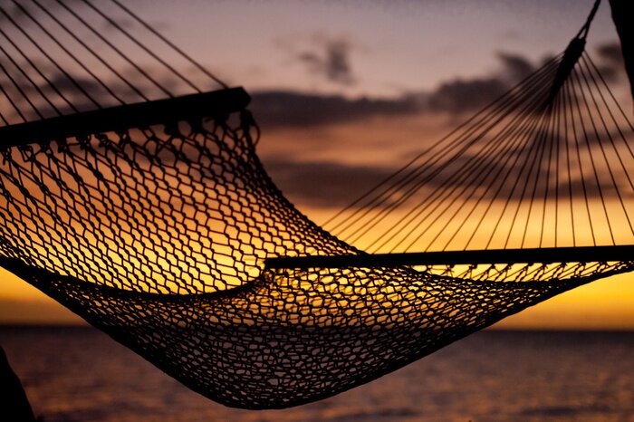 Fototapete Landschaft mit Hängematte