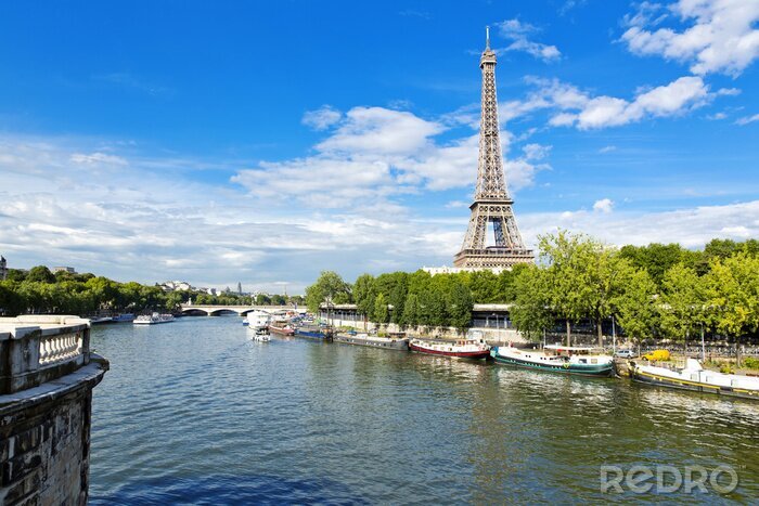 Fototapete Landschaft von Paris am Sommertag