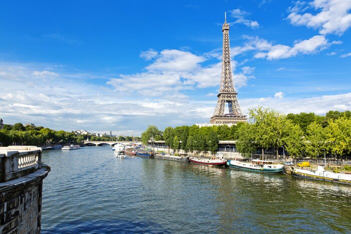 Fototapete Landschaft von Paris am Sommertag
