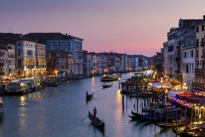 Fototapete Landschaft von Venedig mit Blick auf den Sonnenuntergang
