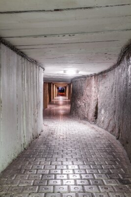 Fototapete Langer alter Tunnel