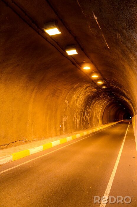 Fototapete Langer unterirdischer Tunnel