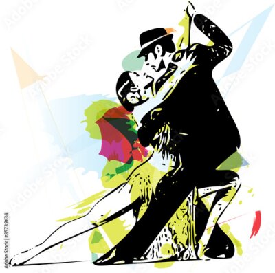 Fototapete Latino Dancing couple