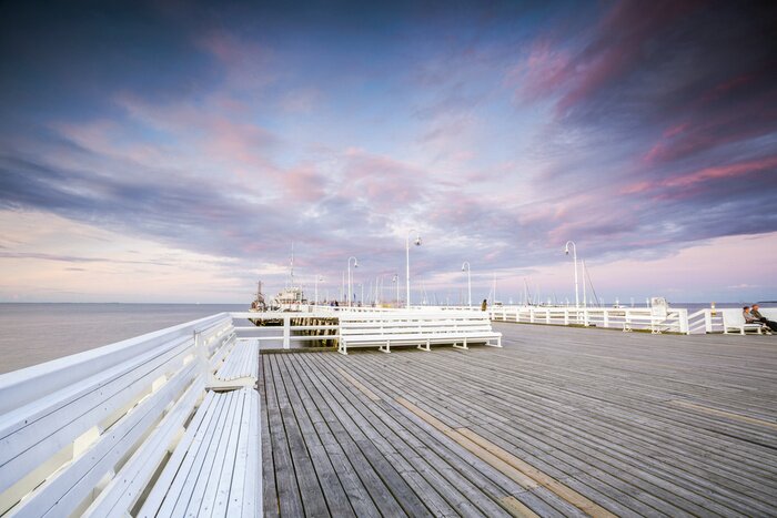 Fototapete Leere Mole in Sopot