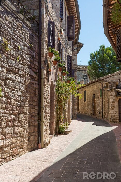 Fototapete Leere sonnige Gasse