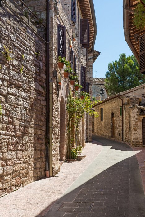 Fototapete Leere sonnige Gasse