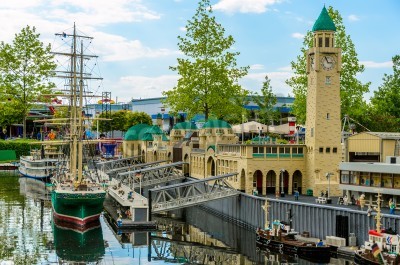 Fototapete Lego Hafen von Hamburg im deutschen Legoland Park
