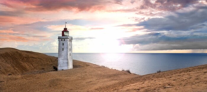 Fototapete Leuchtturm im hellen Licht