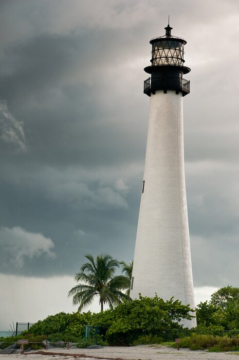 Fototapete Leuchtturm inmitten von tropichen Pflanzen