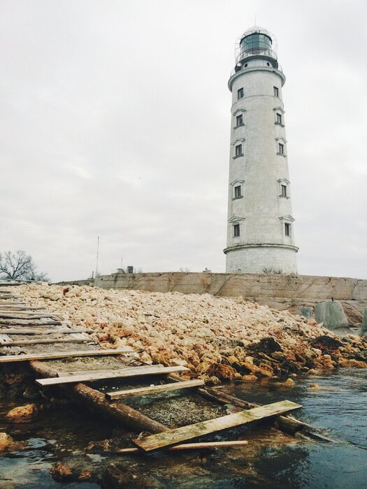 Fototapete Leuchtturm mit Fensterchen