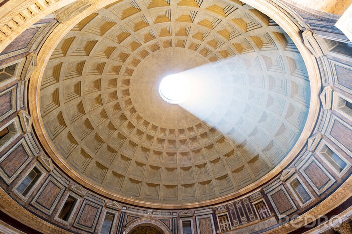 Fototapete Licht am räumlichen Gewölbe