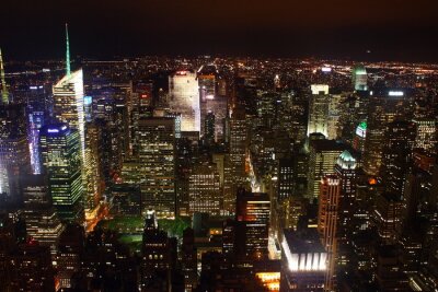 Fototapete Lichter auf nächtlichem New York City