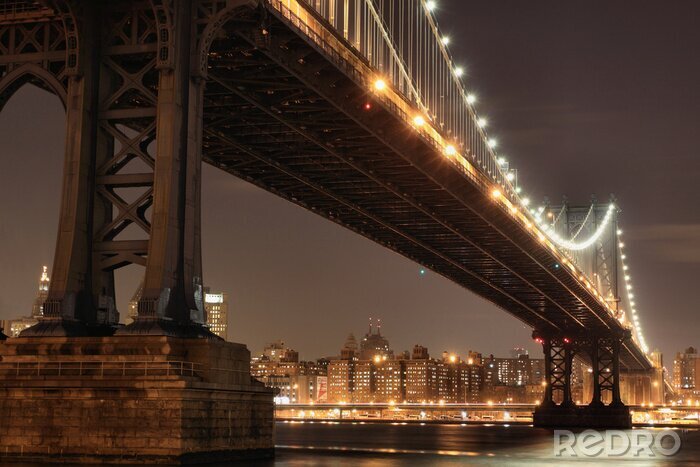 Fototapete Lichter der Manhattan Bridge