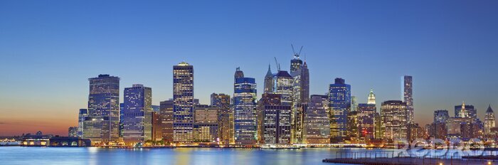 Fototapete Lichter in Gebäuden von New York City