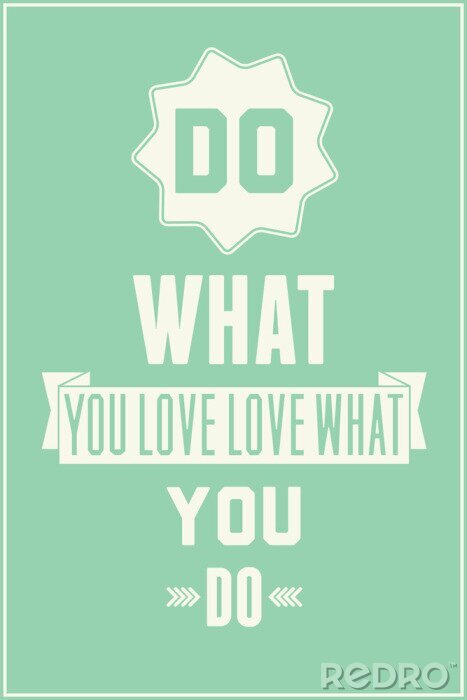 Fototapete Liebe zur Arbeit Typografie