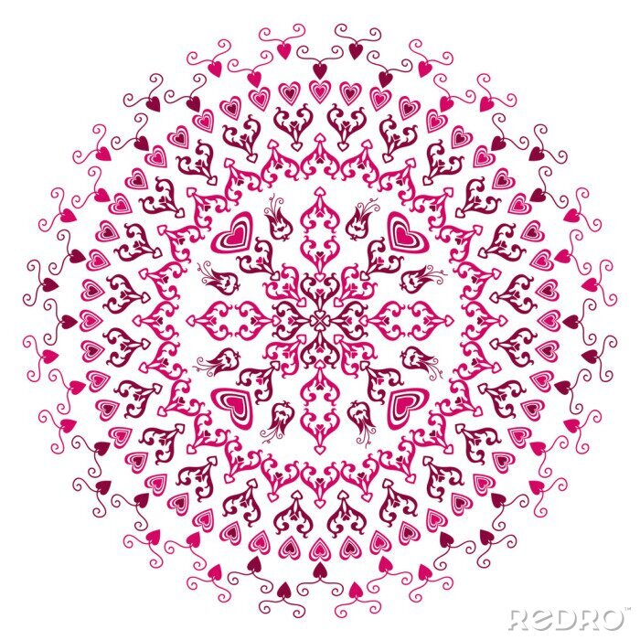 Fototapete Lila runden Rahmen